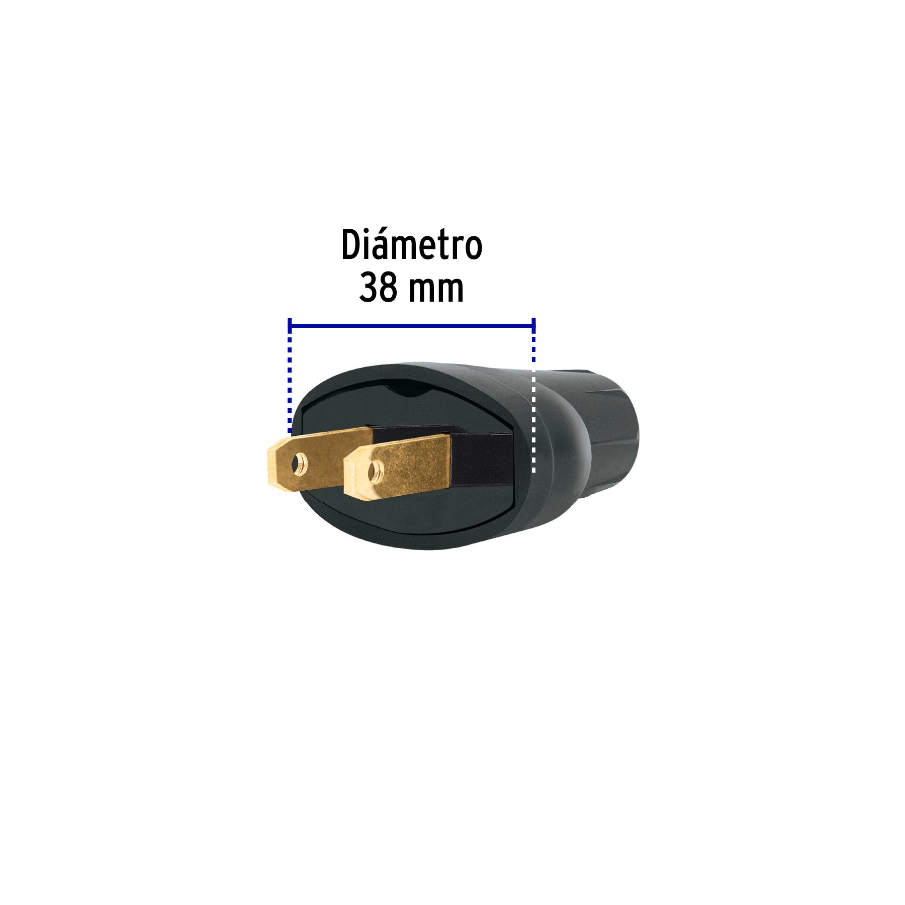 Clavija de hule, bolsa con 2 pzas, Volteck