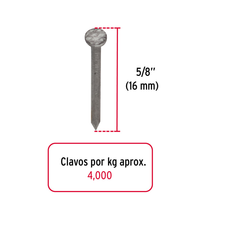 Clavo alfilerrillo 5/8", bolsa de 1 kg