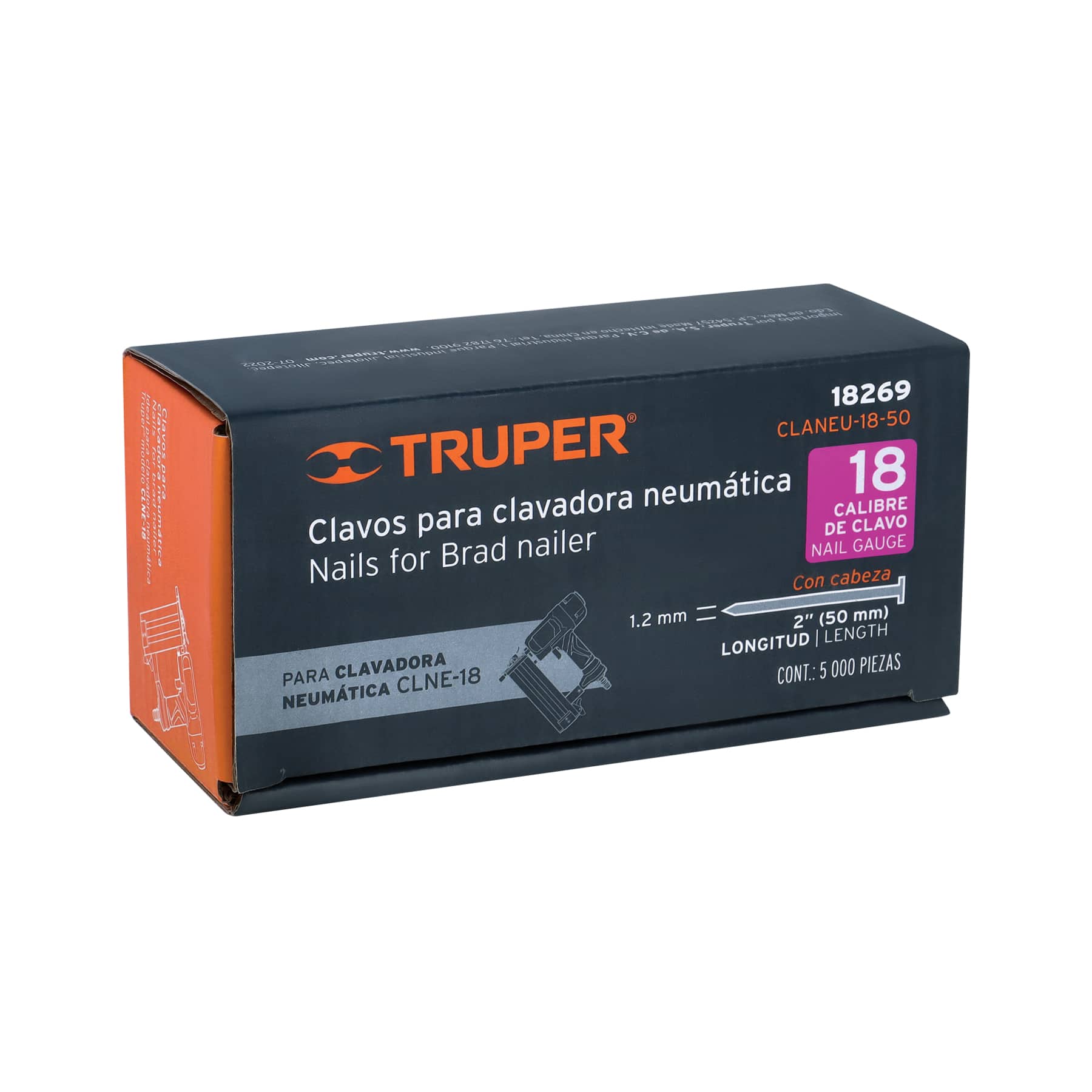 Clavos para clavadora neumática CLNEU-2, 50mm, 5000 pzas