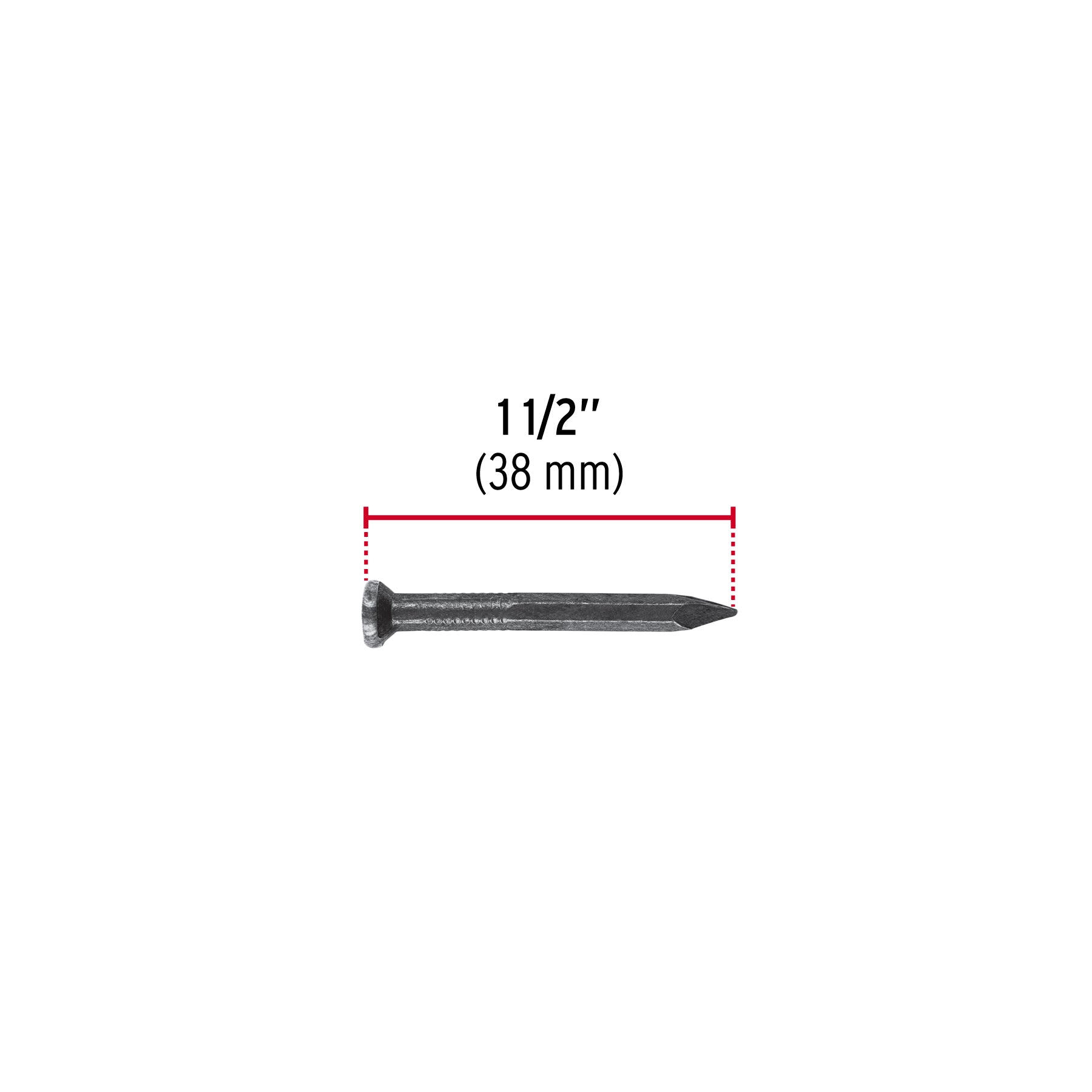 Blíster con 20 clavos negros para concreto 1-1/2', Fiero