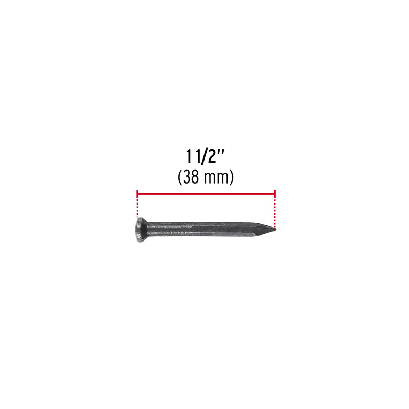 Clavos para concreto, 1-1/2", negros, bolsa de 1 kg
