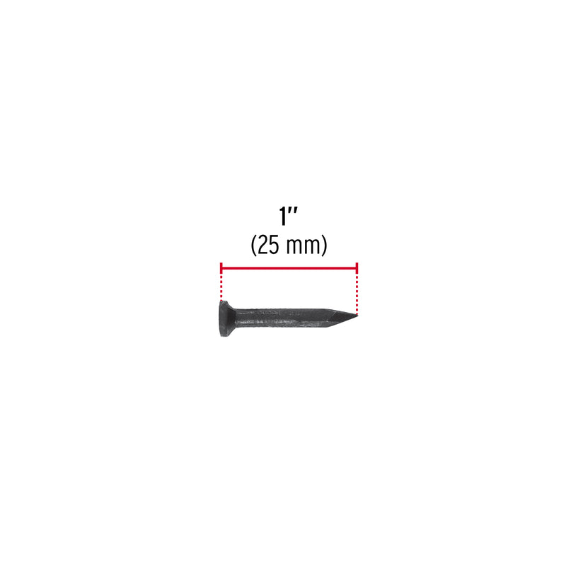 Clavos para concreto, 1", negros, bolsa de 1 kg