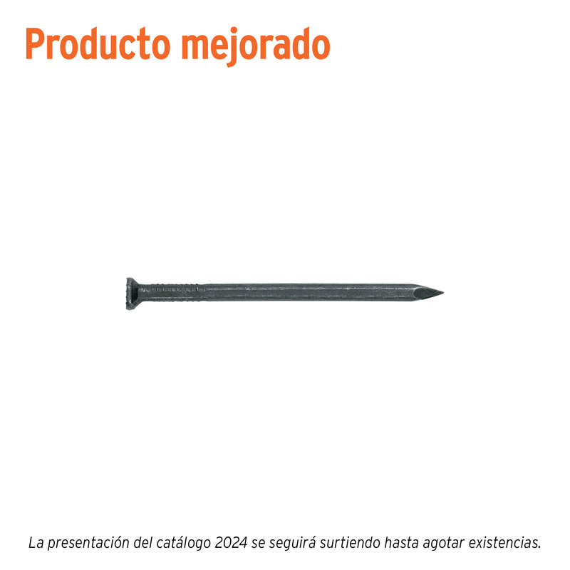Clavos para concreto, 2-1/2", negros, bolsa de 1 kg