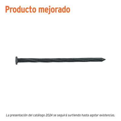 Clavo para concreto, a granel, 3-1/2", negro, caja de 25 kg