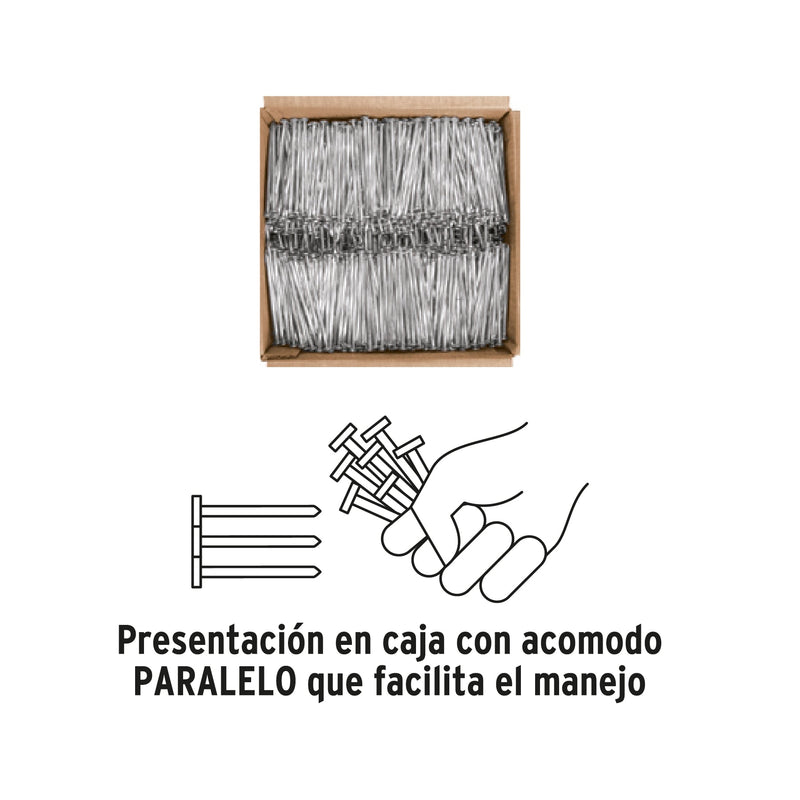 Clavo para concreto, a granel, 3", galvanizado, caja 25 kg