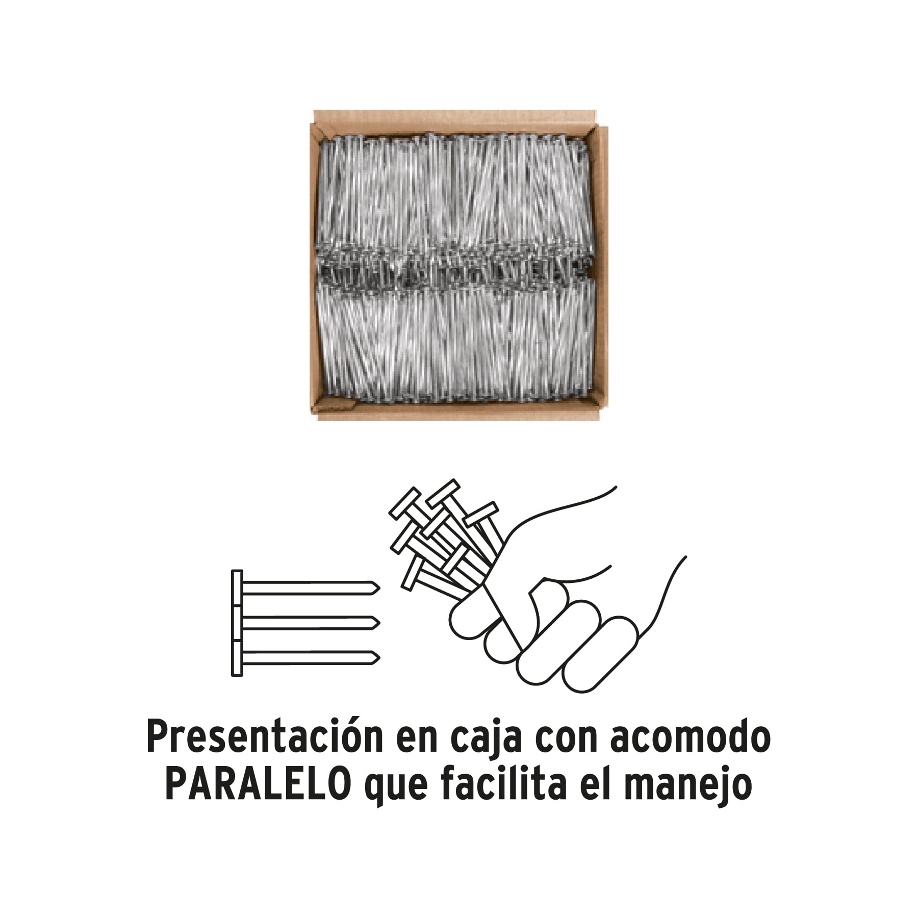 Clavo para concreto, a granel, 4", galvanizado, caja 25 kg