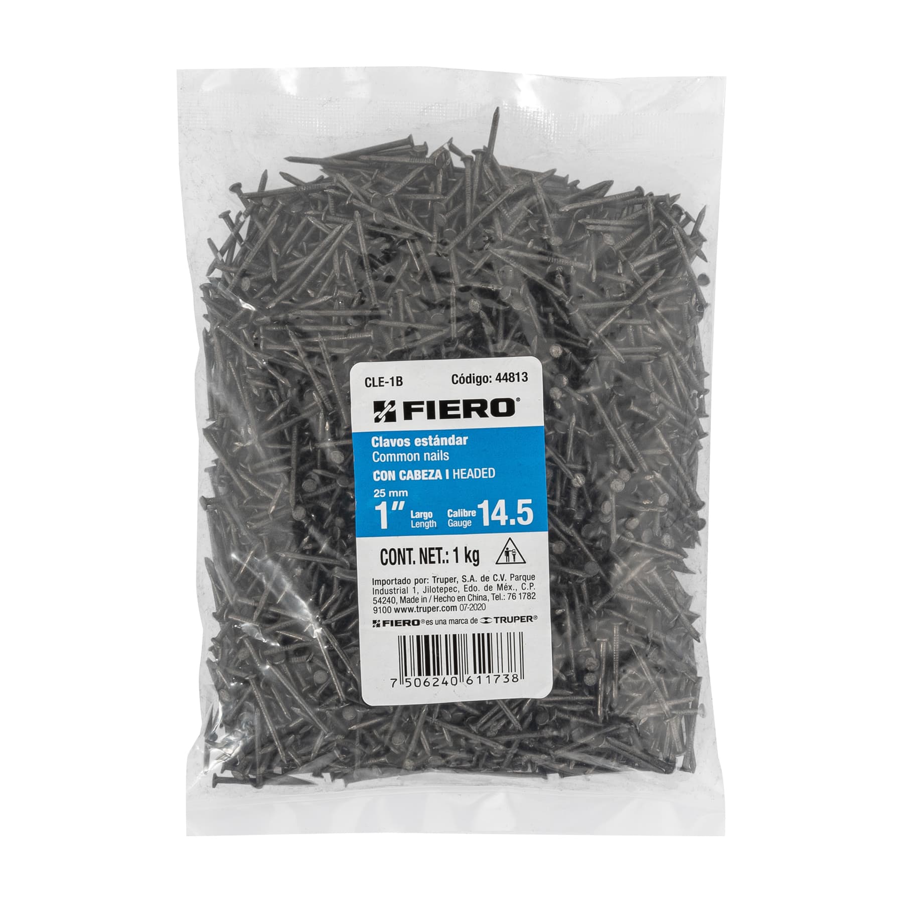 Clavo 1", con cabeza, bolsa de 1 kg