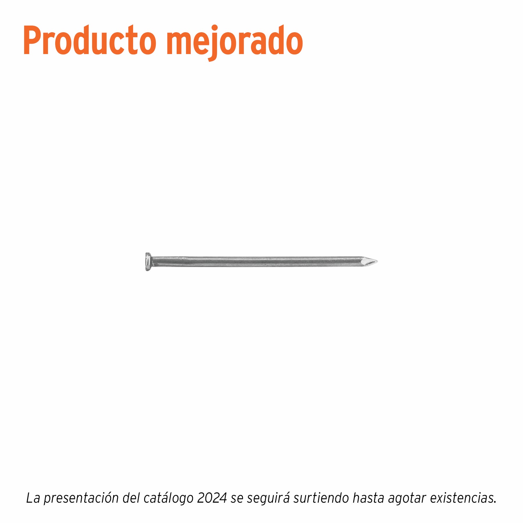 Clavo estándar 2-1/2' con cabeza, caja con 10 kg