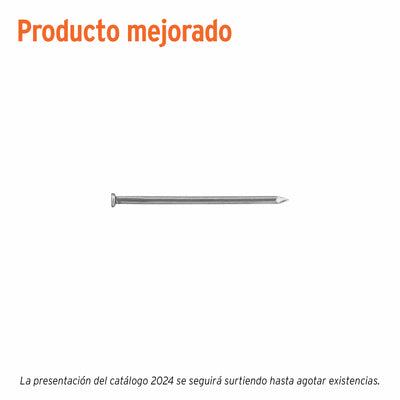 Clavo estándar 2-1/2' con cabeza, caja con 10 kg