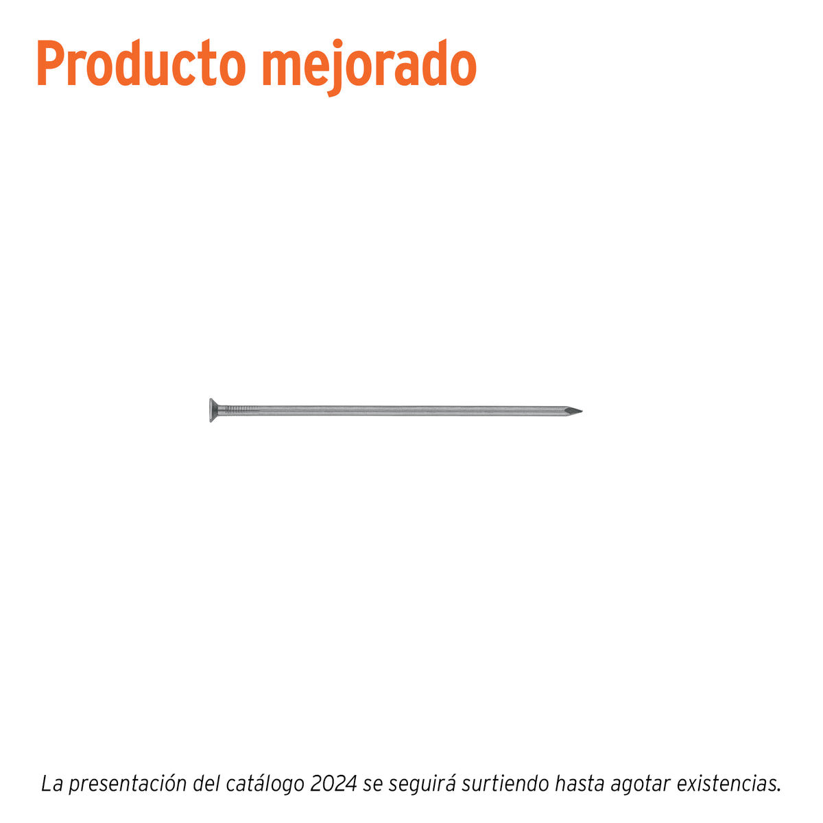 Clavo estandard, 2-1/2", con cabeza, bolsa de 1 kg
