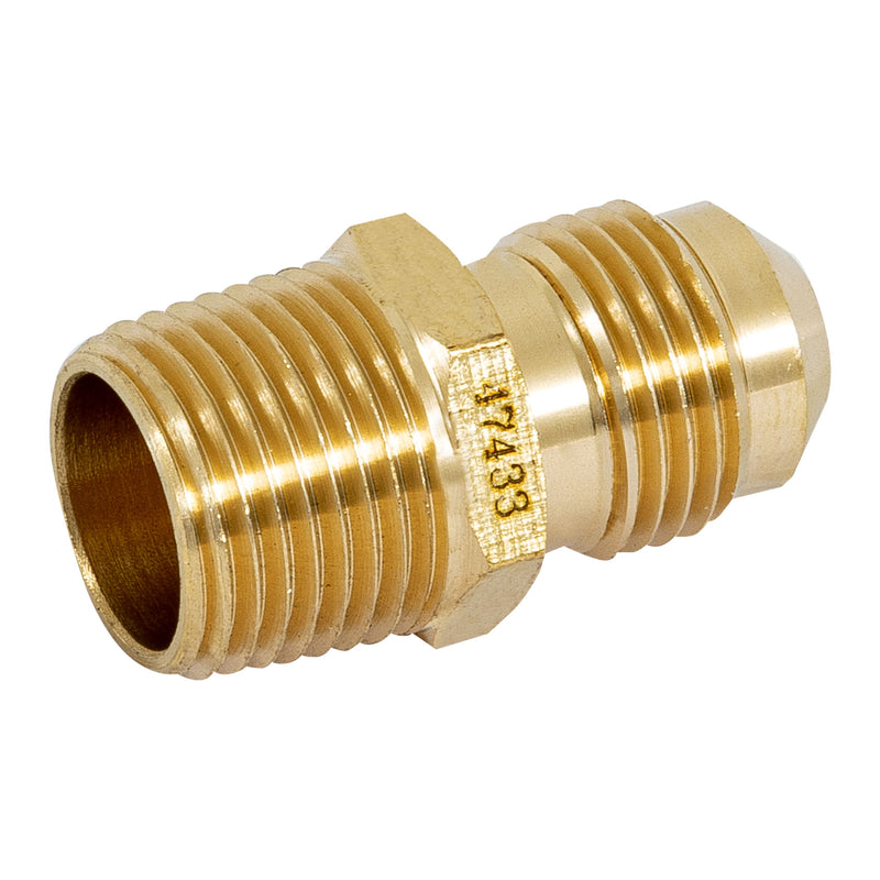 Niple terminal de latón,  3/8" X 3/8"