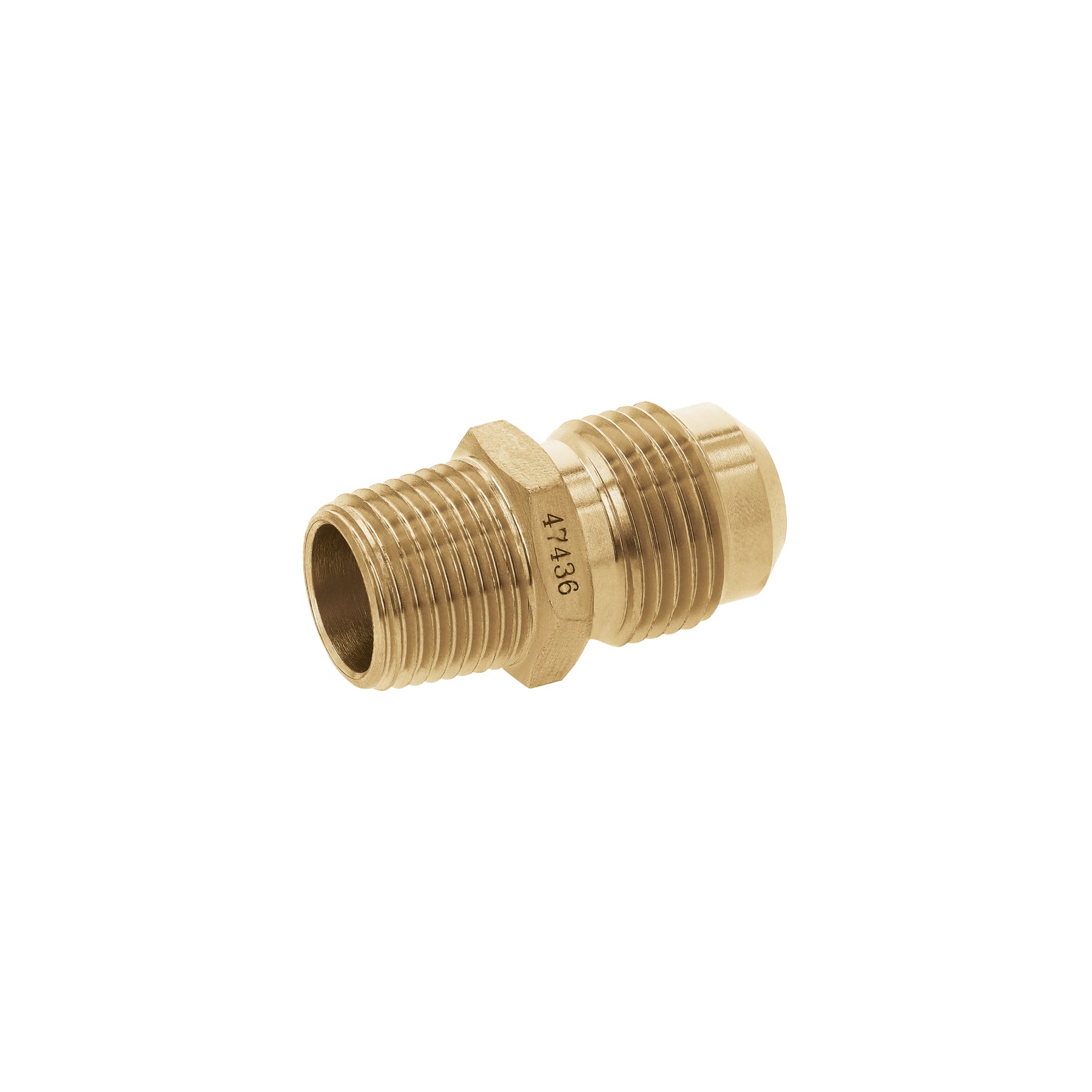Niple terminal de latón,  1/2" X 3/8"