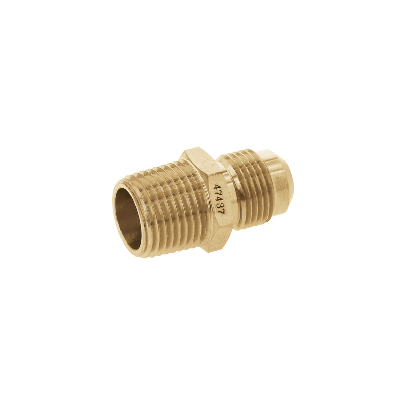 Niple terminal de latón,  1/2" X 1/2"