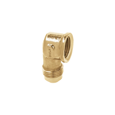 Codo para estufa a 90° de latón, 3/8 x 3/8"