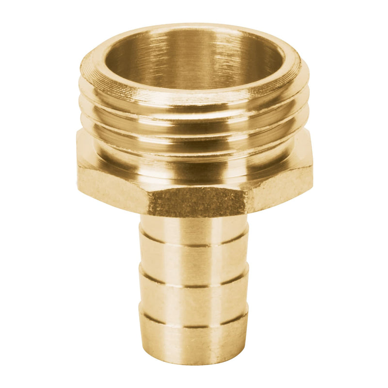 Conector sencillo 1/2", macho, de latón maquinado