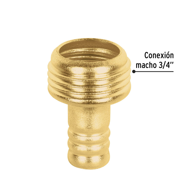 Conexión de latón laminado macho de 1/2"