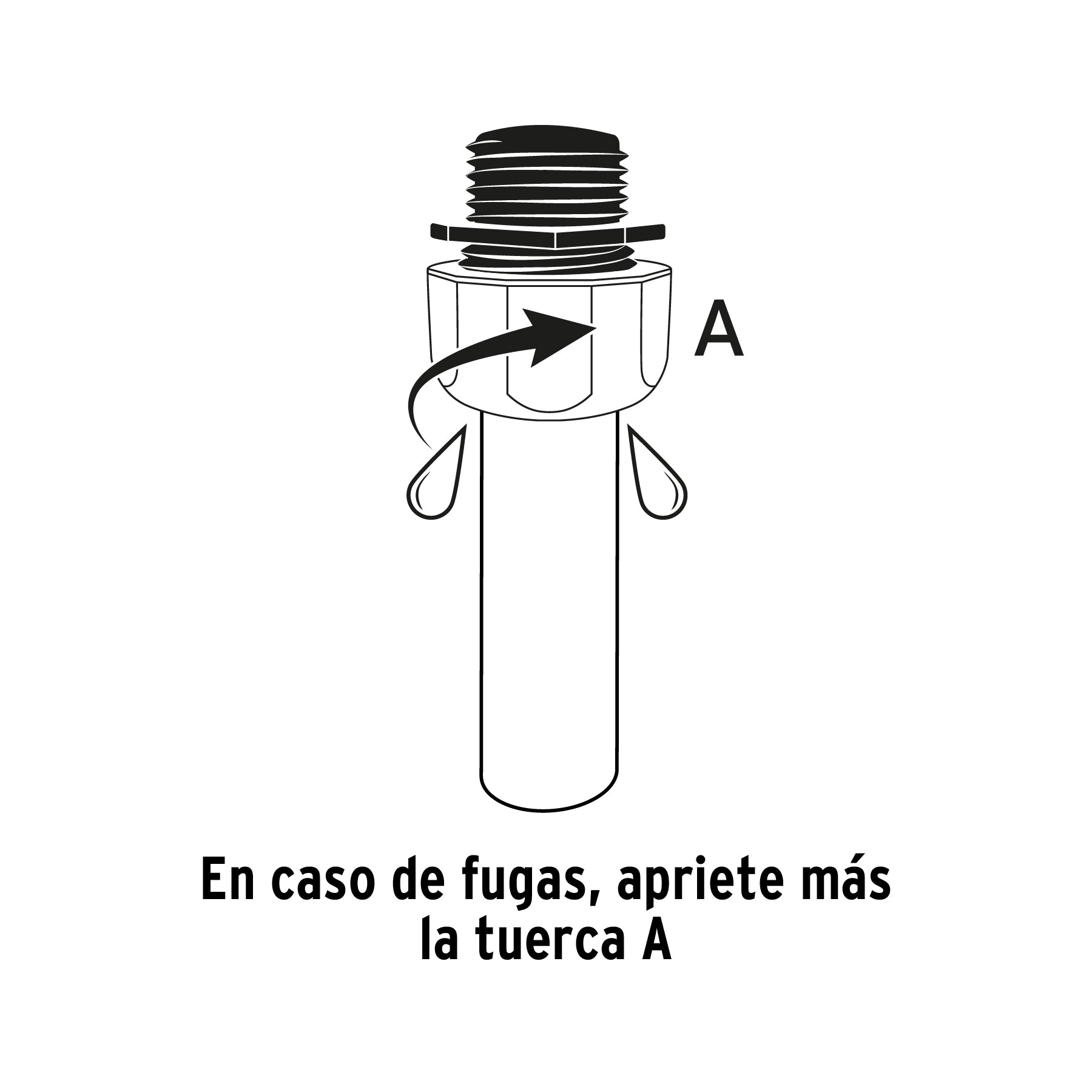 Conector 1/2' macho de ABS con tuerca de ajuste manual