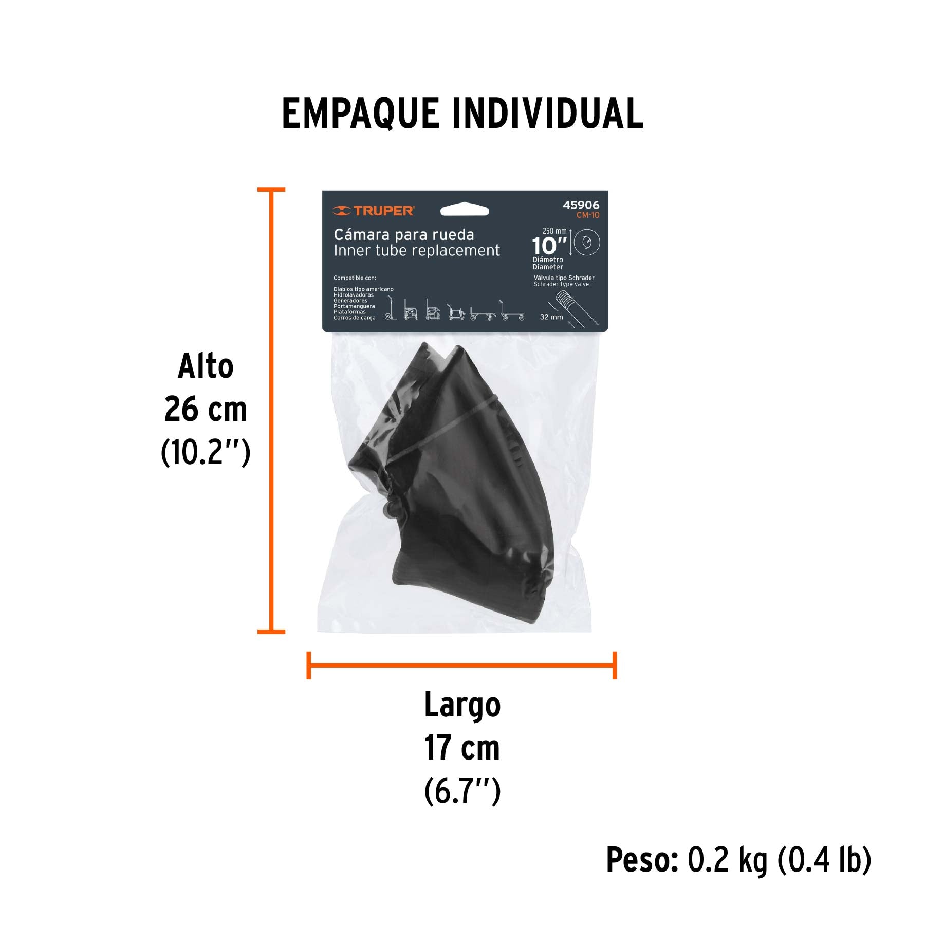 Cámara para llanta de 10"