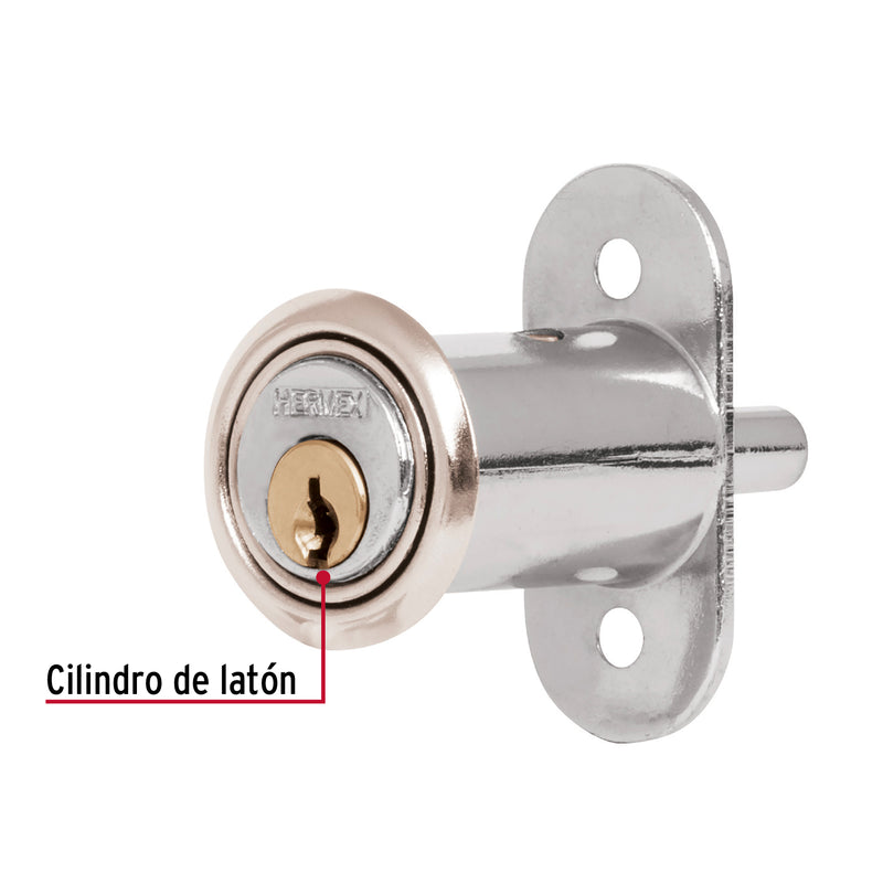 Cerradura para mueble, modelo 20, cromo