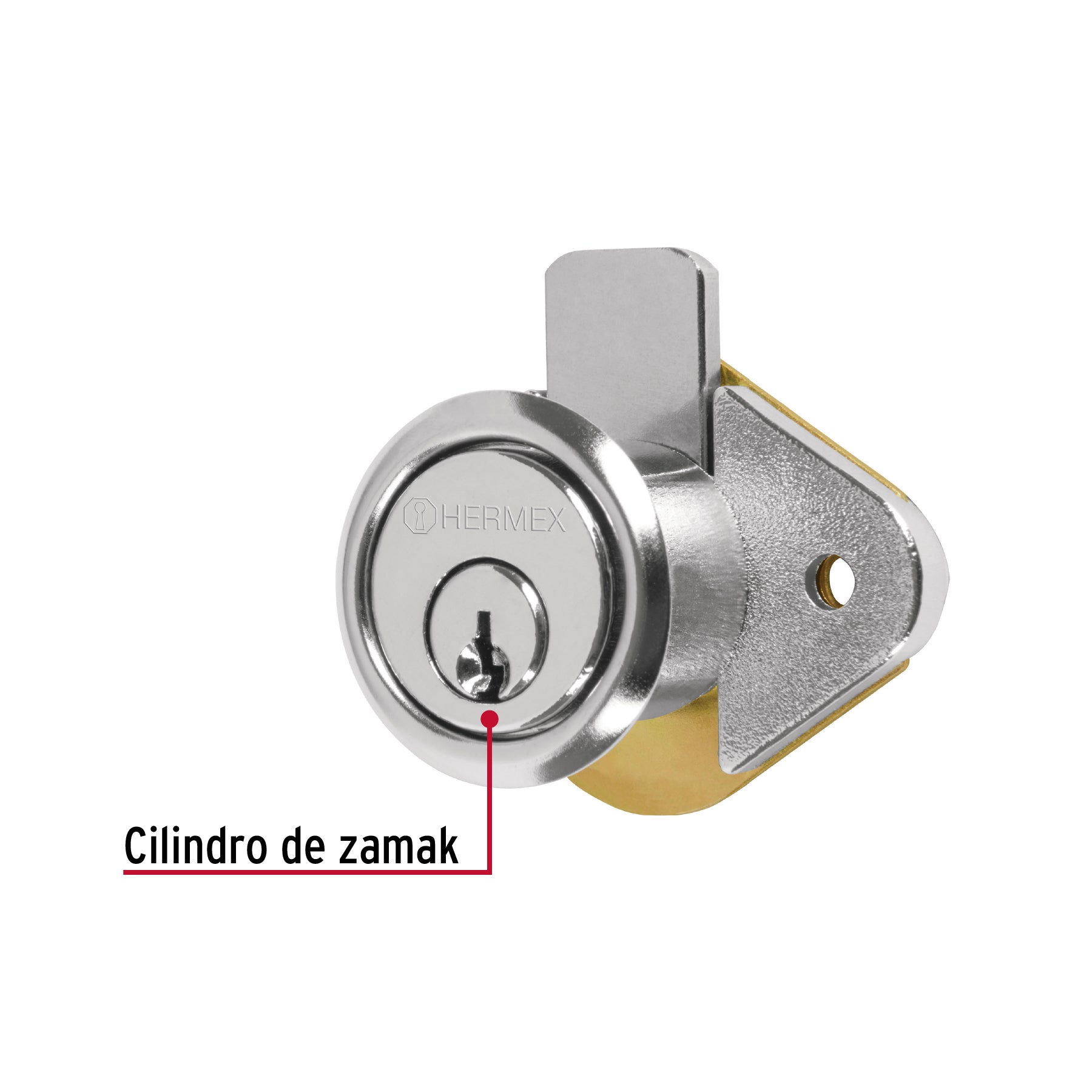 Cerradura para mueble, modelo 21, cromo
