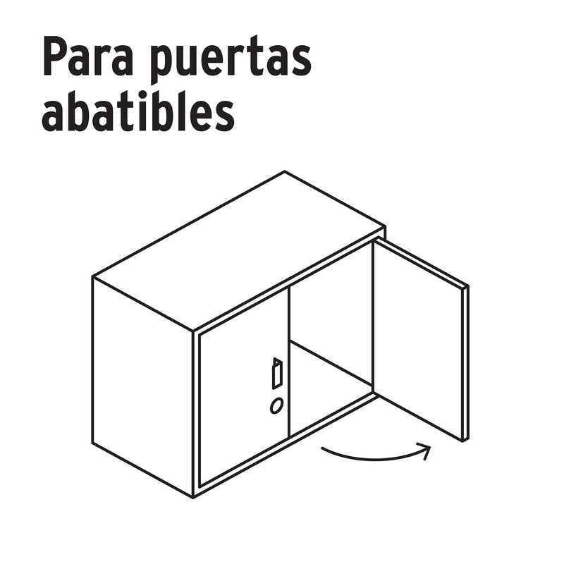 Cerradura para mueble, modelo 25, cromo