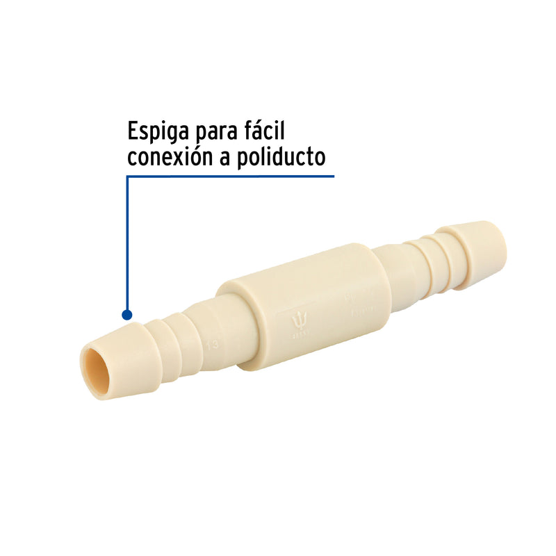 Cople Inserción de polipropileno, 1/2"