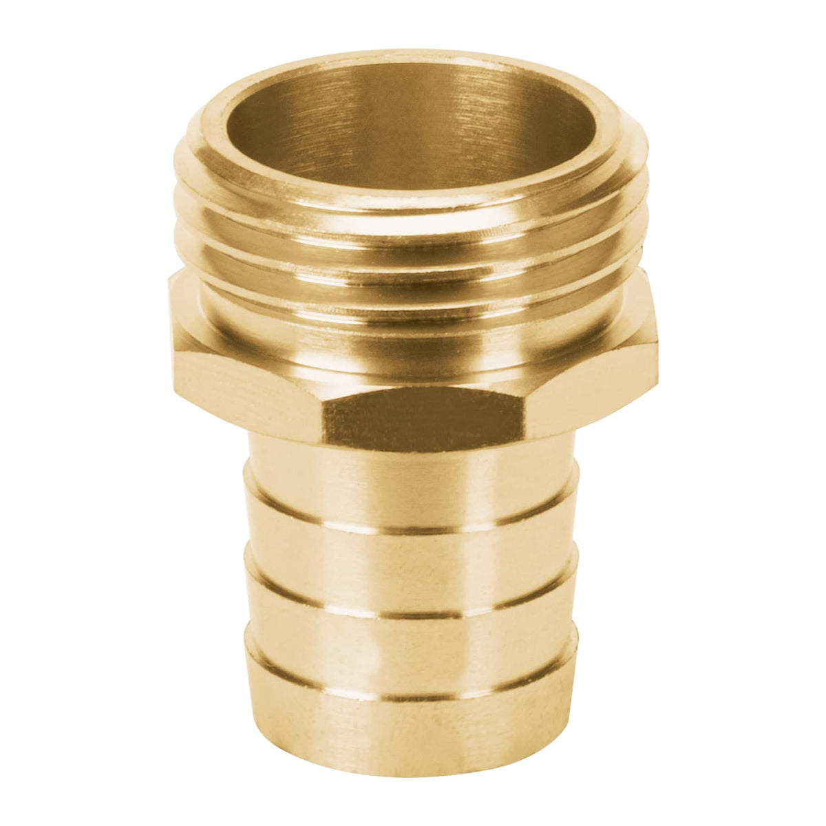 Conexión de laton macho de 3/4" para manguera, blister