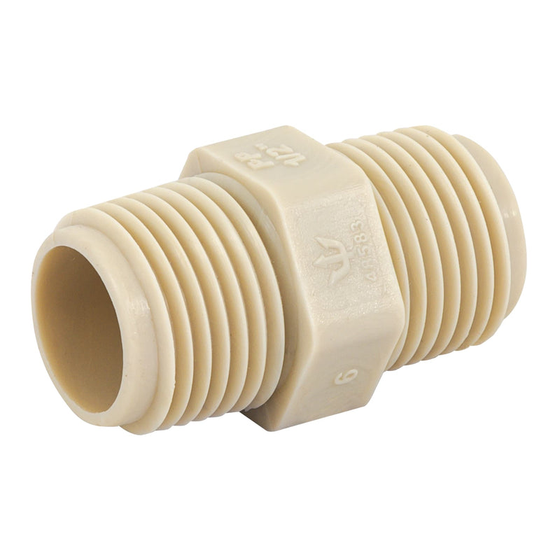 Niple corrido de polipropileno, 1/2"