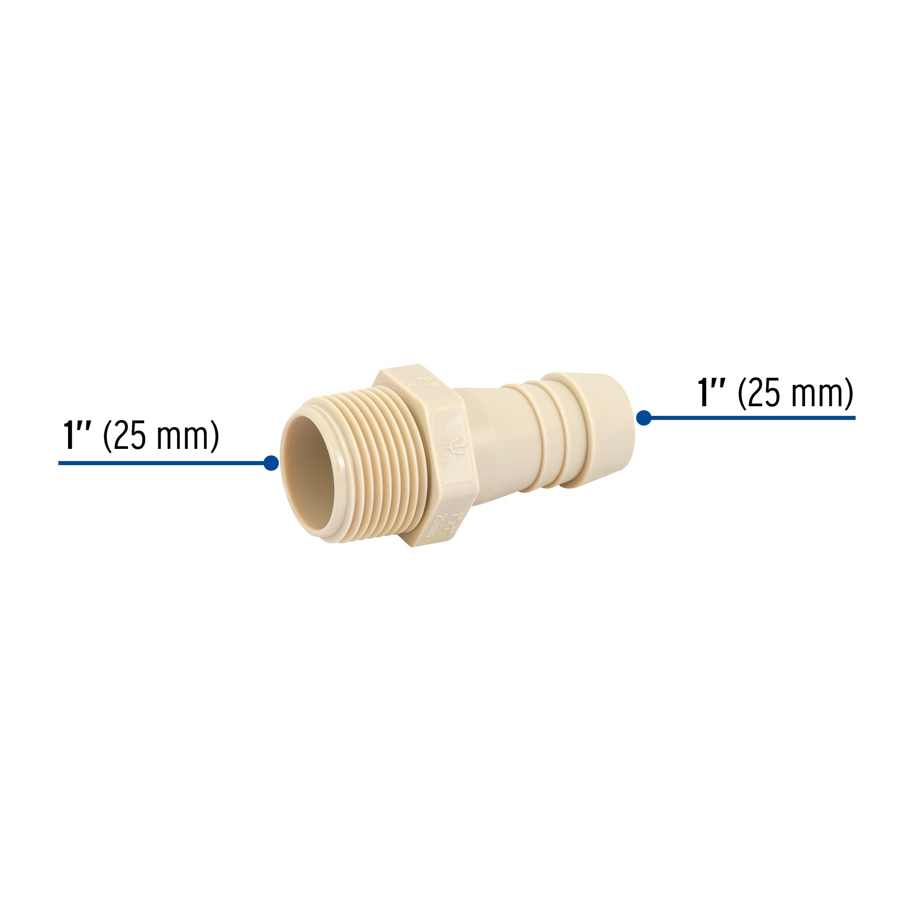Adaptador inserción rosca exterior, 1x1"
