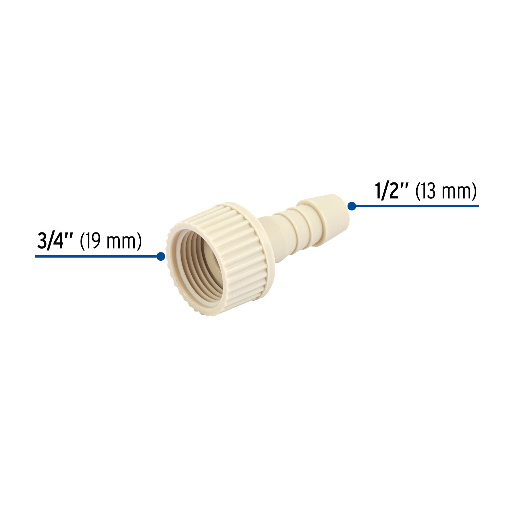 Conector movible, 3/4"x1/2"
