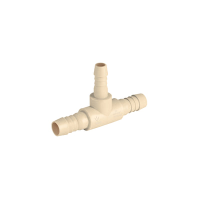 Tee inserción reducción de pilopropileno, 3/4" x 1/2"