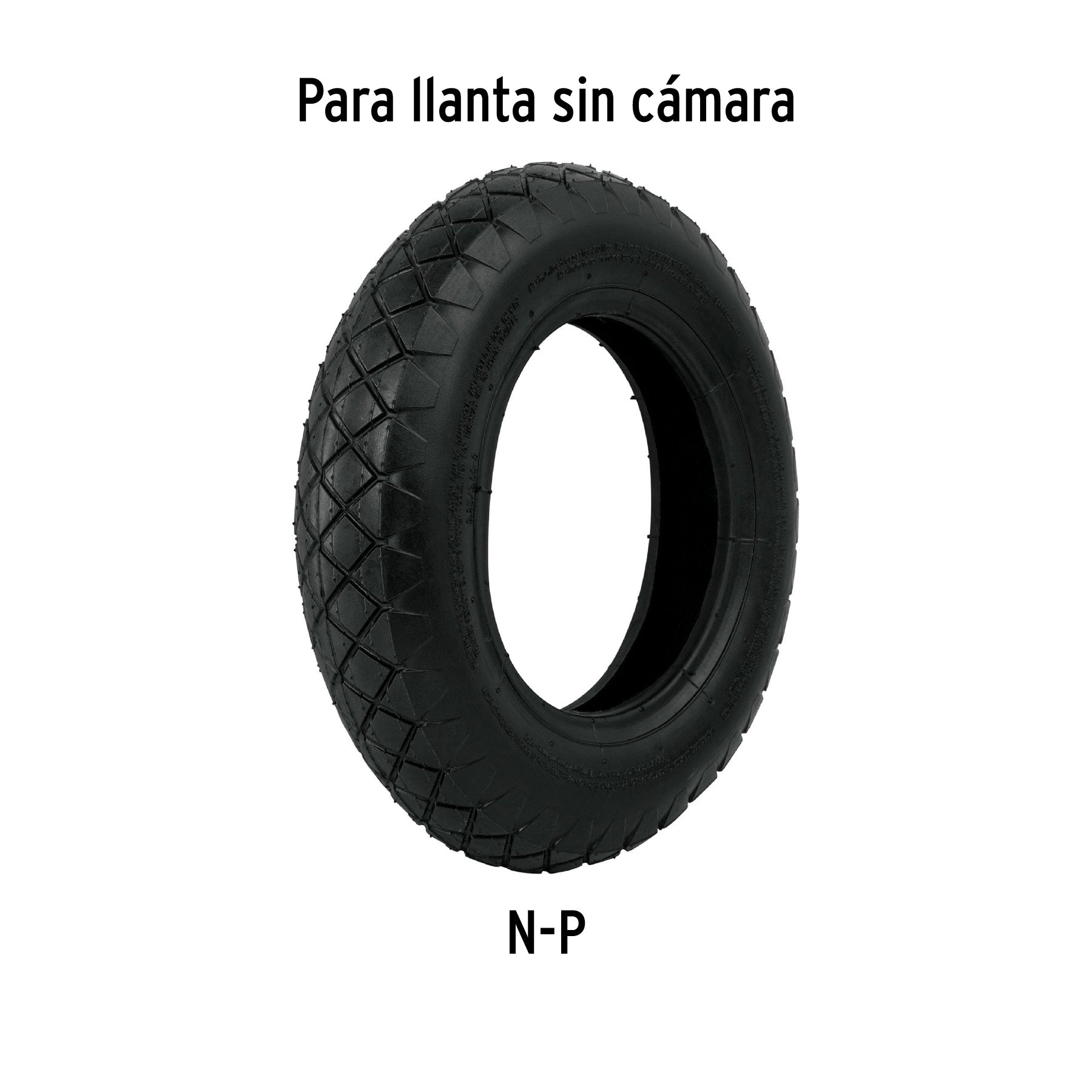 Cámara para llanta de carretilla, 14", pretul