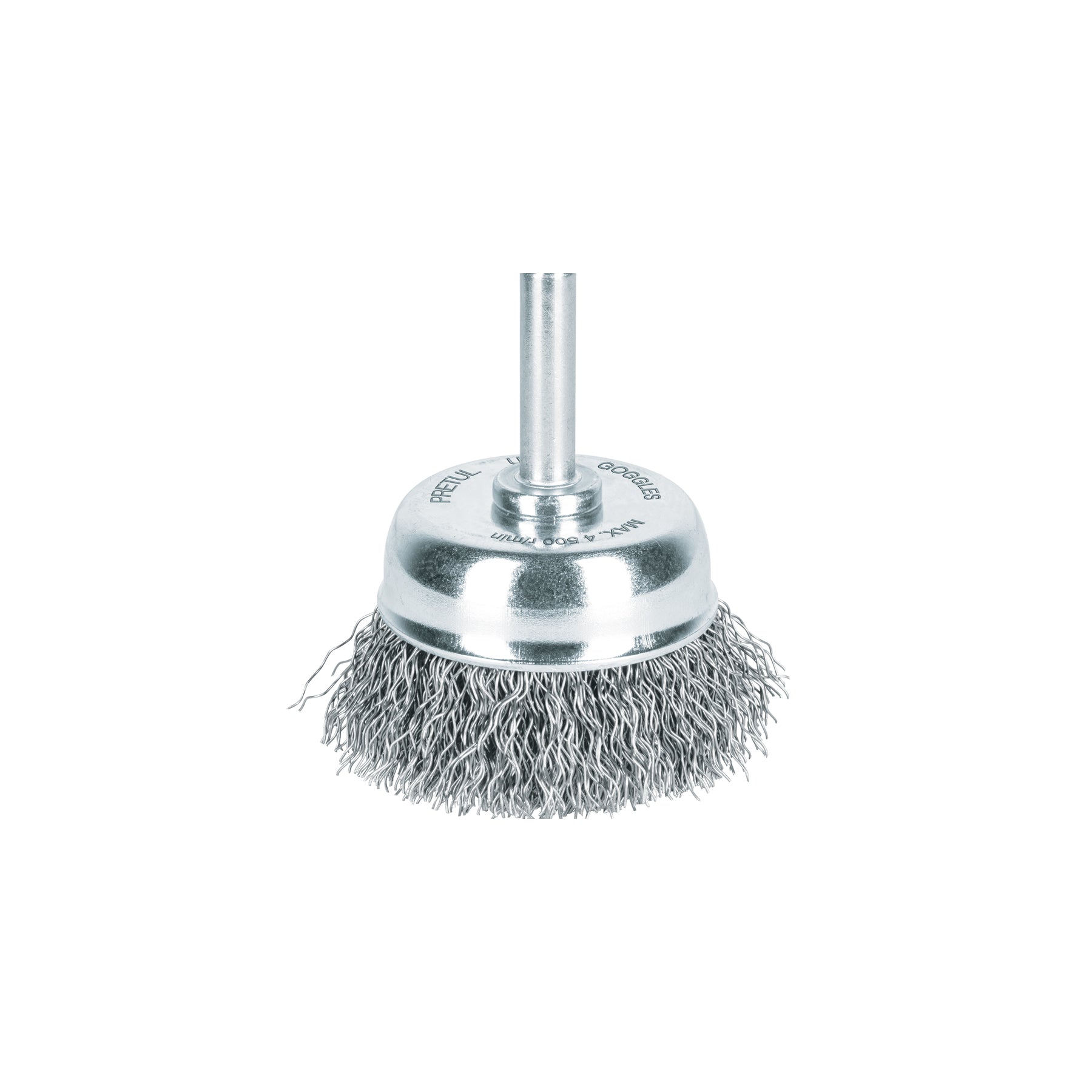 Carda de copa, alambre trenzado grueso, 2" p/taladro, Pretul