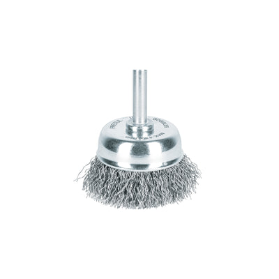 Carda de copa, alambre trenzado grueso, 2" p/taladro, Pretul