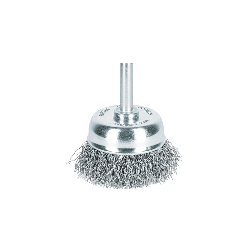 Carda de copa, alambre trenzado grueso, 2" p/taladro, Pretul