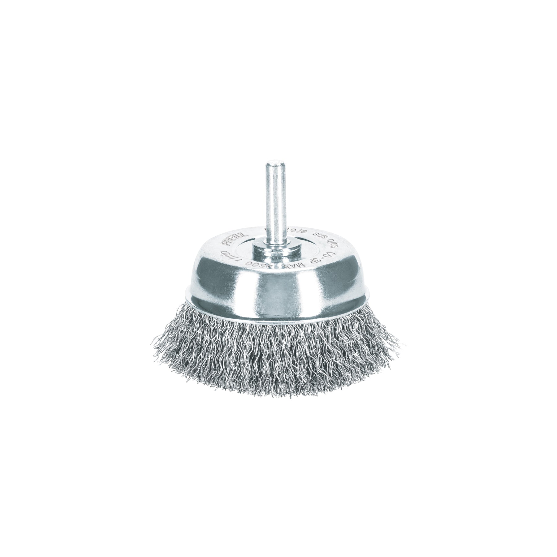 Carda de copa, alambre trenzado grueso, 3" p/taladro, Pretul