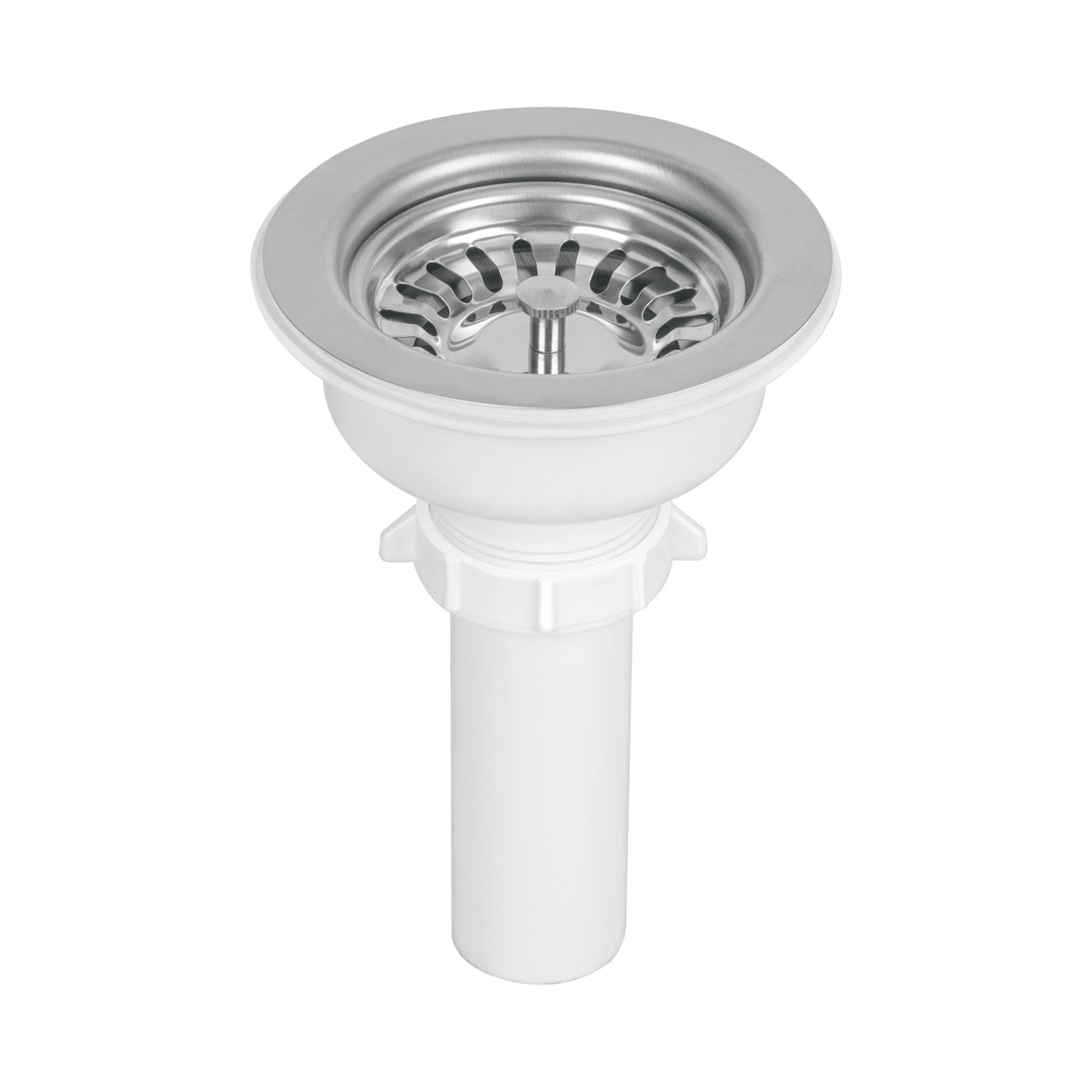 Contracanasta 3-1/2' inox, instalafácil, tubo plástico,Foset
