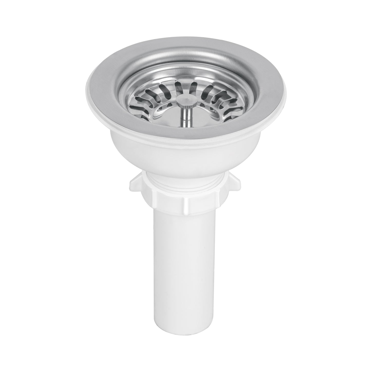 Contracanasta 3-1/2' inox, instalafácil, tubo plástico,Foset