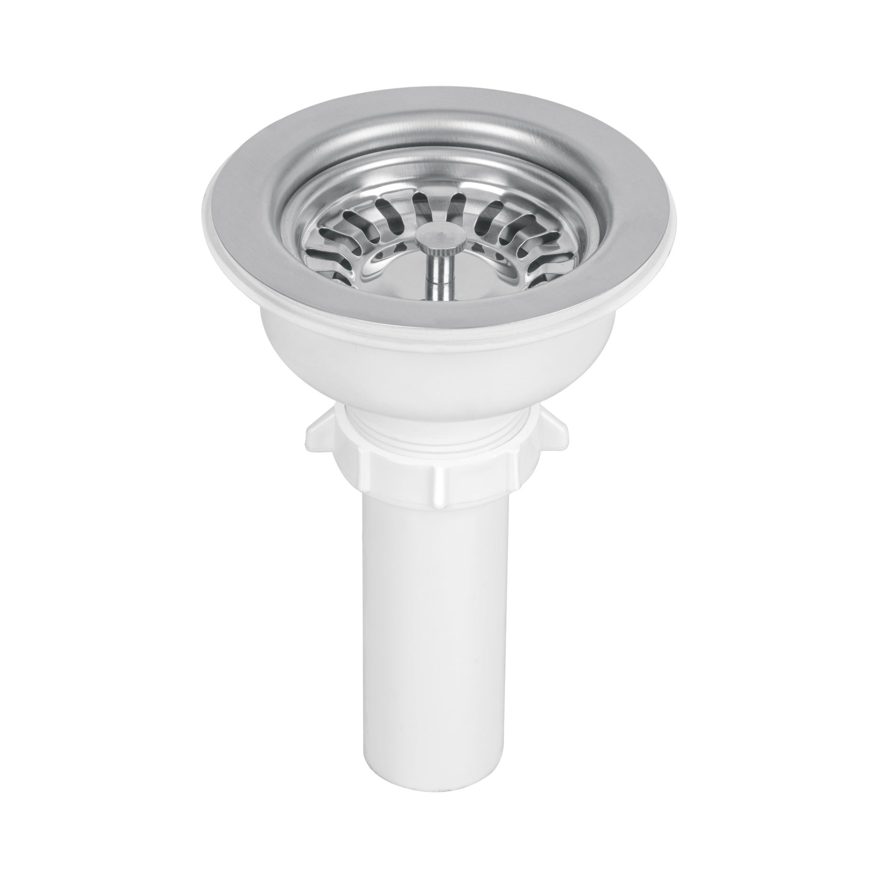 Contracanasta 3-1/2' inox, instalafácil, tubo plástico,Foset