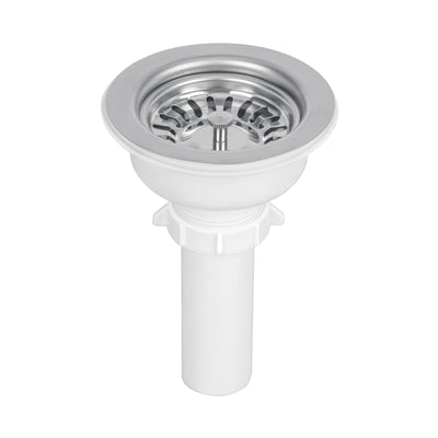 Contracanasta 3-1/2' inox, instalafácil, tubo plástico,Foset