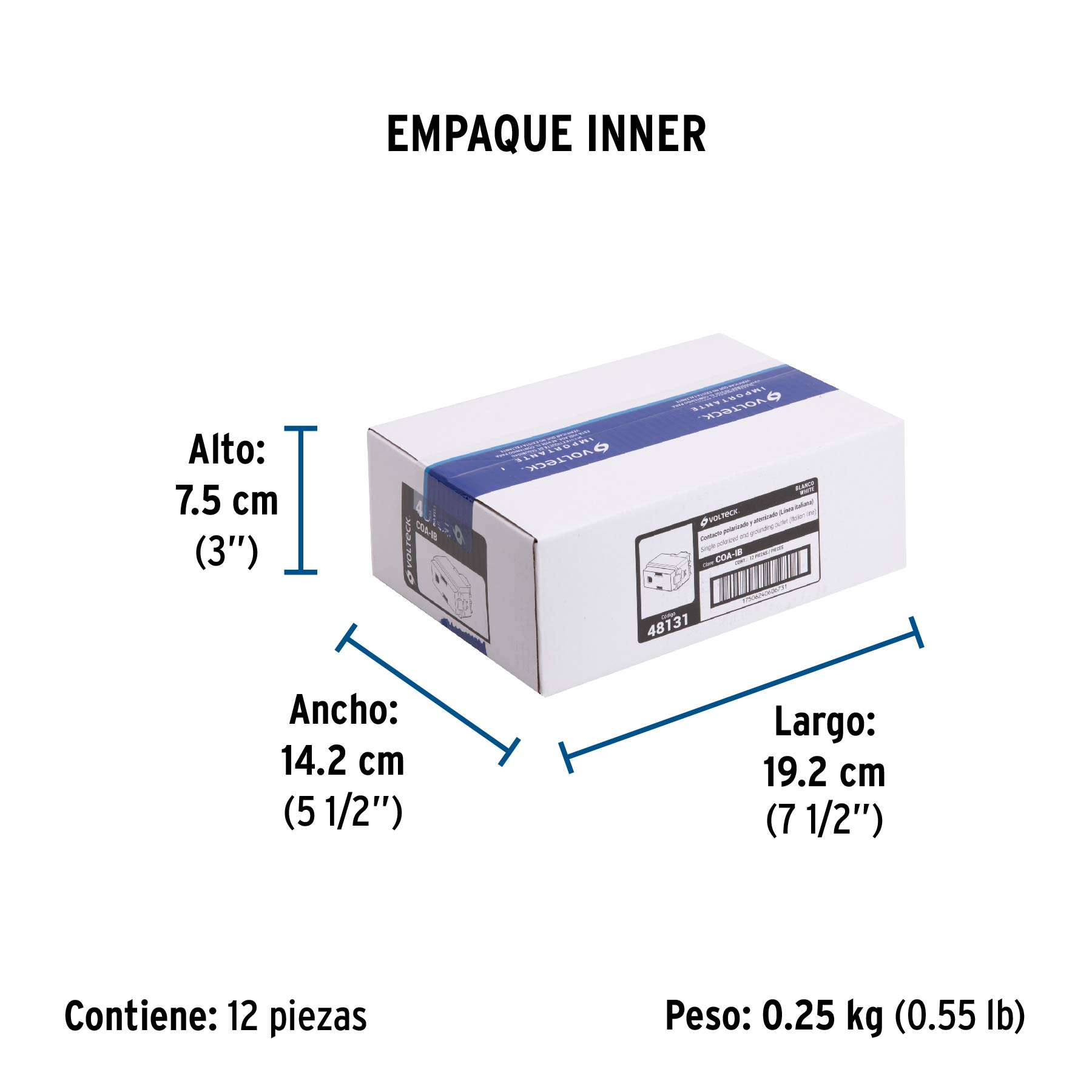 Contacto sencillo, 2 polos + tierra, línea Italiana, blanco