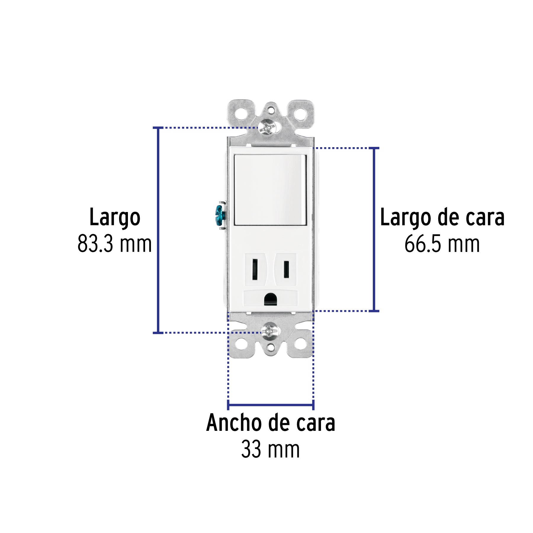 Interruptor-contacto, 2 polos + tierra, Classic