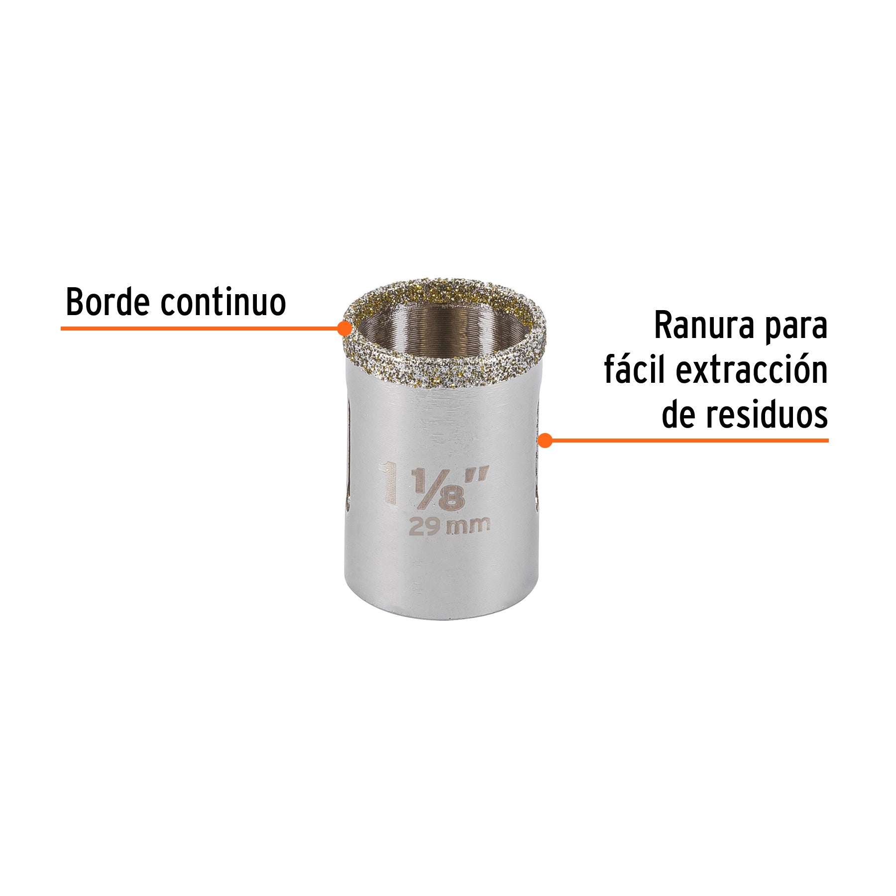 Brocasierra diamante 1-1/8"