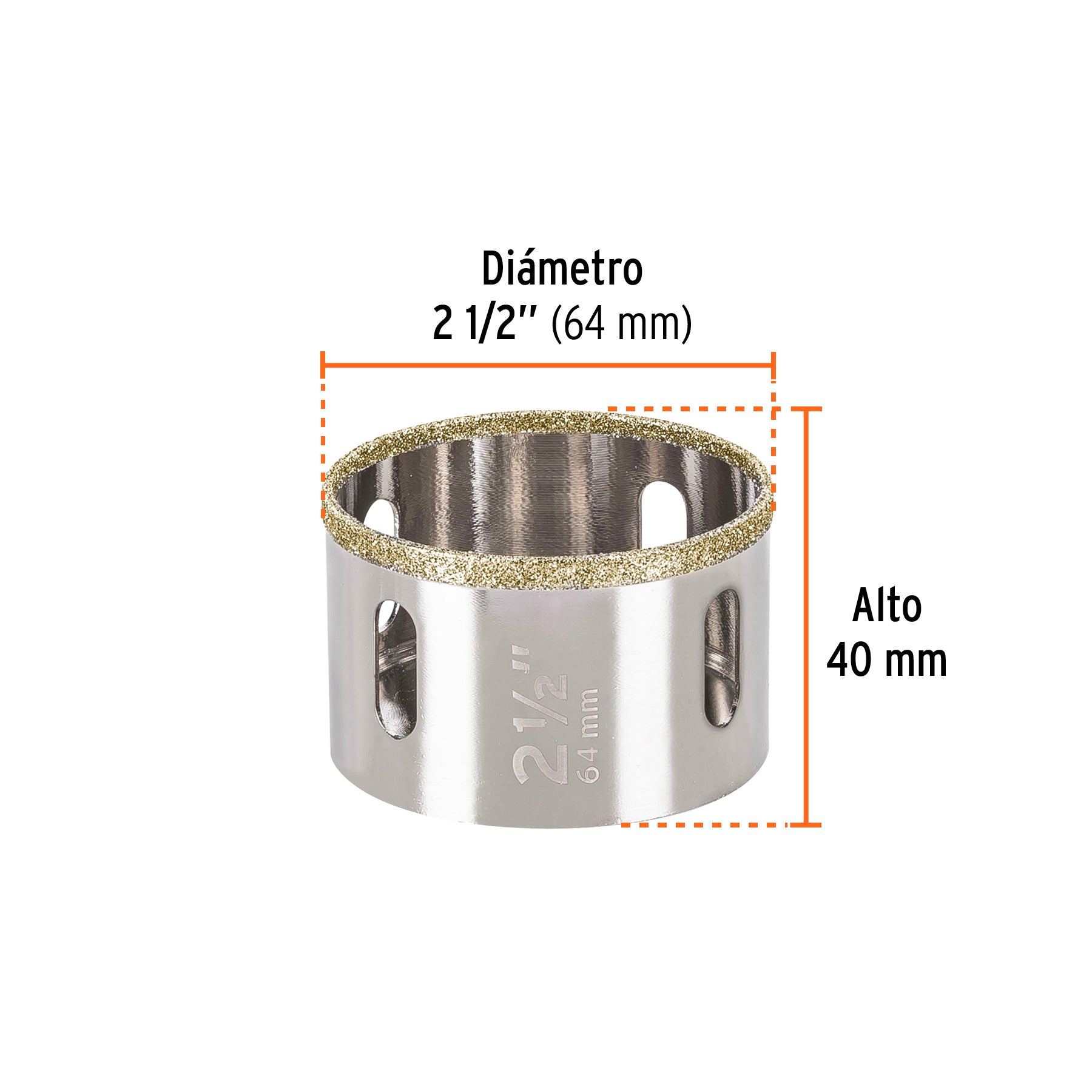 Brocasierra diamante 2-1/2"