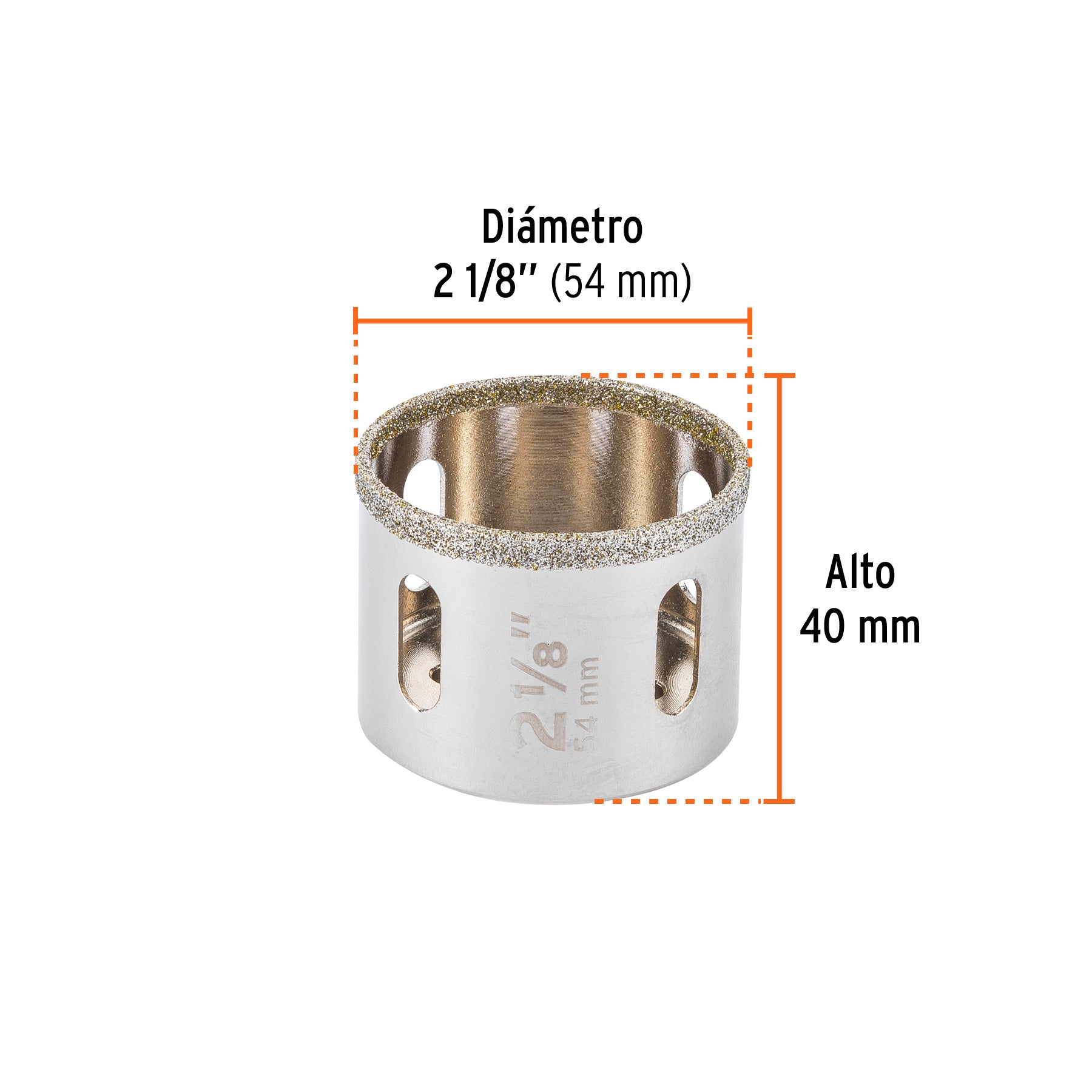 Brocasierra diamante 2-1/8"