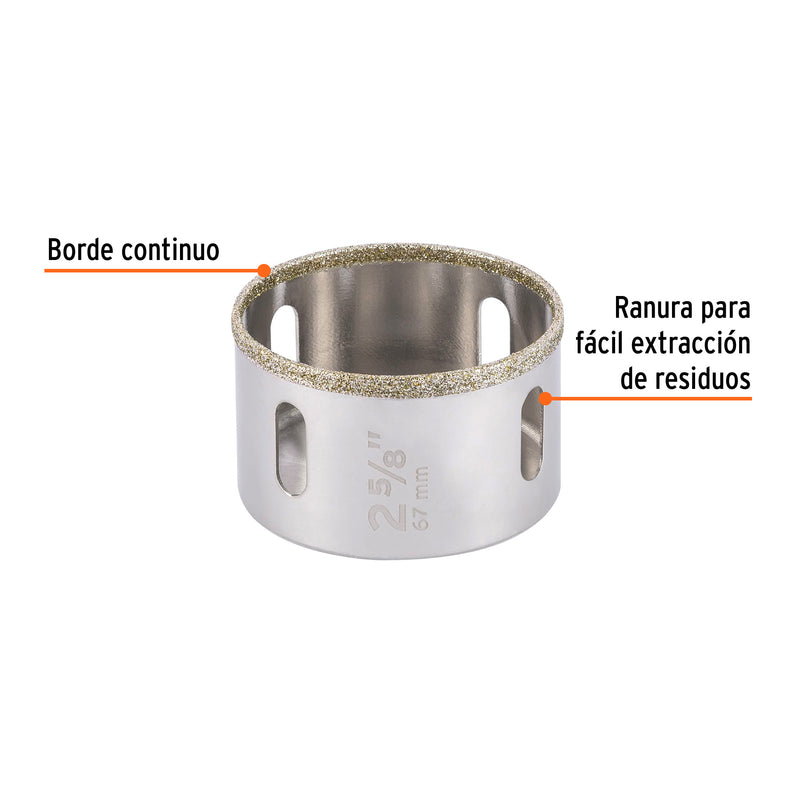 Brocasierra diamante 2-5/8"