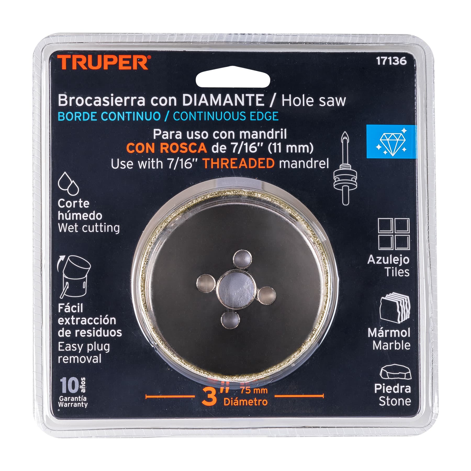 Brocasierra diamante 3"