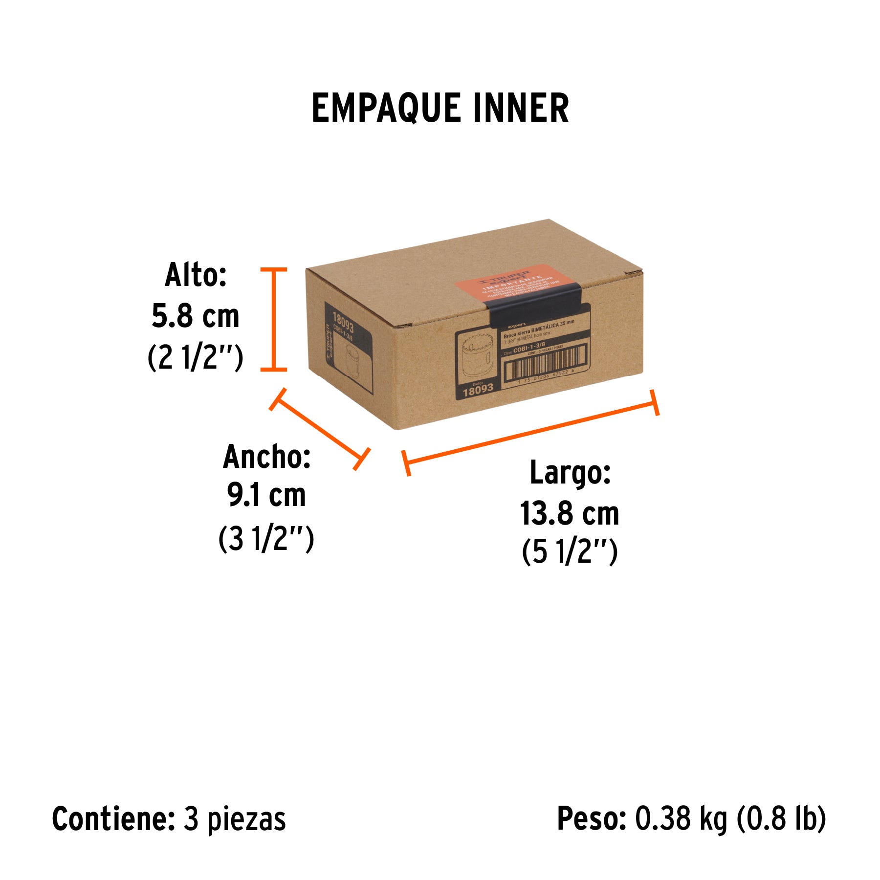 Brocasierra bimetálica 1-3/8"