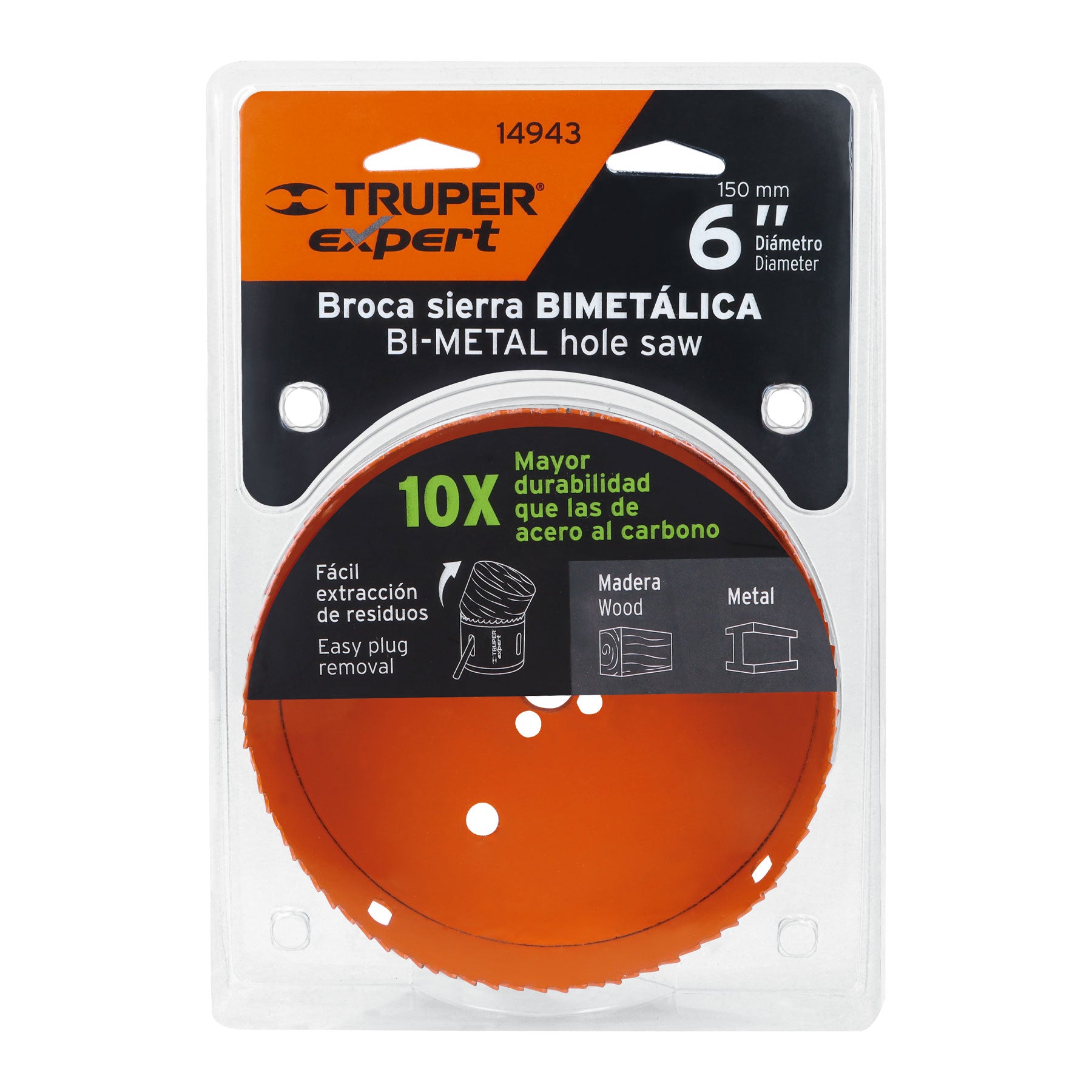Brocasierra bimetálica 6", Truper Expert.