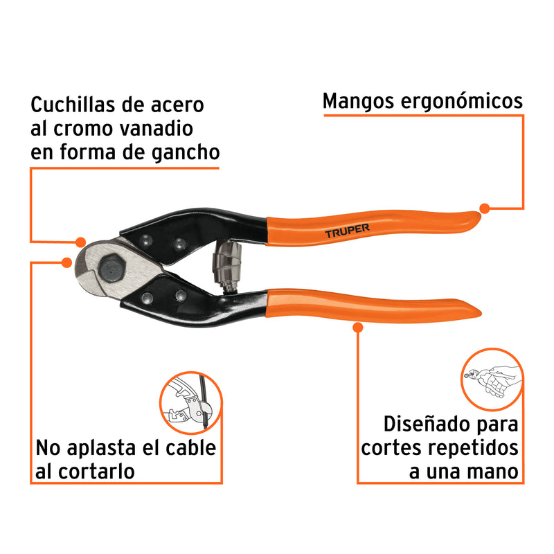 Cortador de cable y alambre, 8'